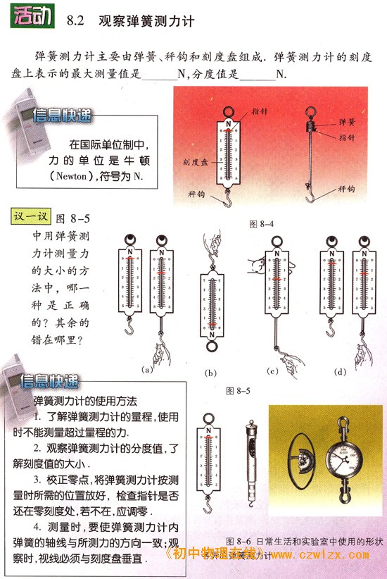 苏科版《8.1弹力和弹簧测力计》电子课本2