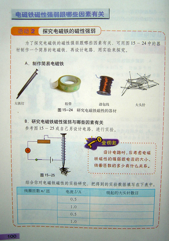 2008新沪粤版《15.3探究电磁铁的磁性 》电子课本4