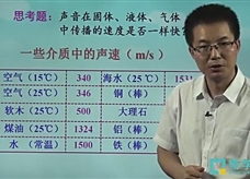 八年级物理暑期衔接课：声速、回声、声能