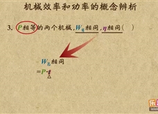 “乐乐课堂”初中物理教学视频素材：《简单机械》30机械效率和功率的概念辨析