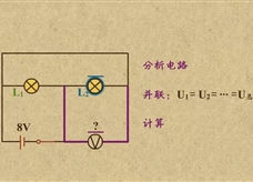 “乐乐课堂”初中物理教学视频素材：《电压和电阻》08并联电路的电压计算